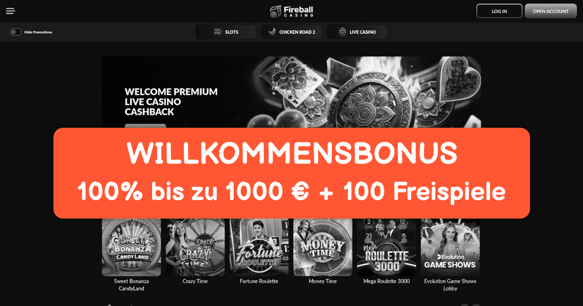 Fireball Casino welcome bonus